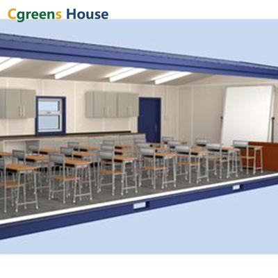 China Cgreens Modern House Quick Install Portable Mobile Prefab School Project Container Classroom Teacher Desk for sale