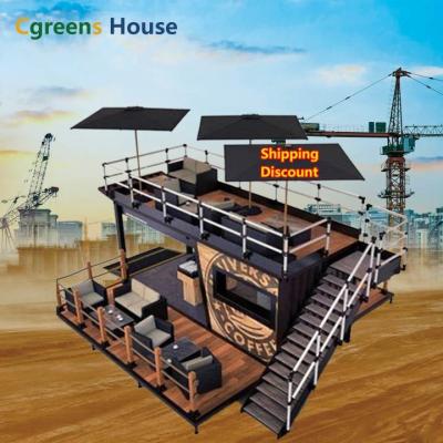 China Cgreens Modern House Factory Direct Supply Cheaper And Convenient 20FT Container Coffee Project That Is Easy To Install for sale