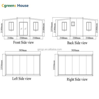 China Cgreens House Low Price Modern Climate Order 20 Ft 40 Ft Expandable Prefab Container Farm Greenhouse Project Container House for sale