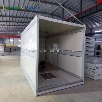 China Cgreens Easy Set Folding Modern Modular Prefab Portable House Expansion Room 20 Feet Container House Folding Office for sale