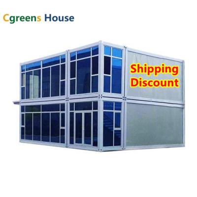 China Cgreens Modern House Flat Pack Newly Designed 40ft Portable Mobile Home Container House Modular Flat Pack Container for sale