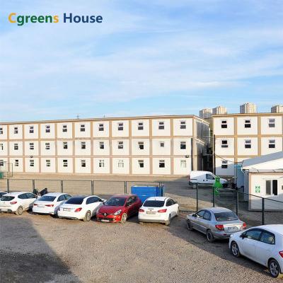 China Cheap and Affordable Luxury Prefab Modern Cgreens House Construction Site Building Container Dormitory Workers House Project for sale