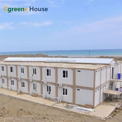 China Cgreens Modern House Low Price Easy To Assemble Portable House Project Container Camp Modular Construction Site Flat Packing for sale