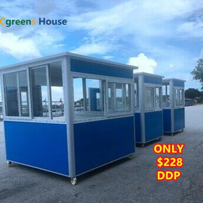 China Cgreens Modern House Low Price Prefab Sentry Cabin Guard Shacks for Community School Hospital Mall for sale