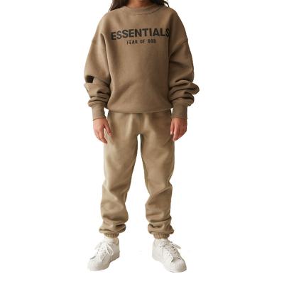 China Anti-pilling CHILDREN girls pants boys long pants children basics 320g cotton fleece sweatpants logo reflective pants fear of god for sale