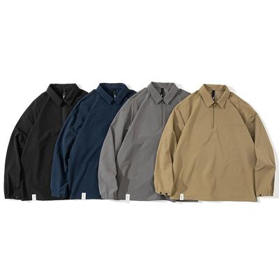 China 2021 fashion anti-pilling simple oversized shirts autumn canvas windproof long sleeve cargo shirts outdoor camping shirts for men for sale