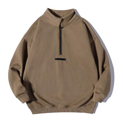 China 2021 New Breathable Hoodies Sweatshirts fog essentials kanye western zipper neck ovesized loose Hoodies hip hop cotton sweatshirts for sale