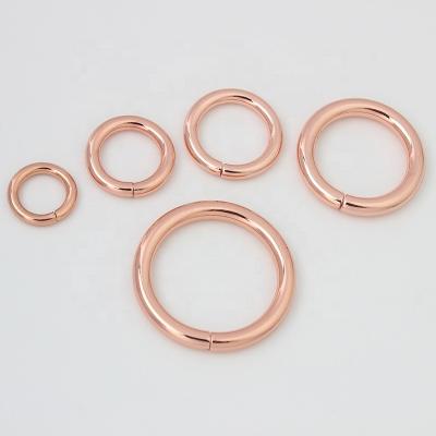 China Universal Nolvo World Size 12-16-19-25-32mm Rose Gold 5 Metal Round O-ring Ring Buckle For Round Bag Accessories Purse Ring For Handbag for sale