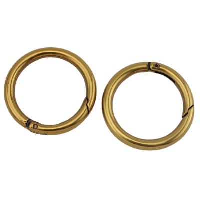 China Heavy Duty Durable Buckle Nolvo World 26mm 33mm 39mm Thickness Old Gold Purse O Fit Adjustable Metal Spring Rings For Bags for sale