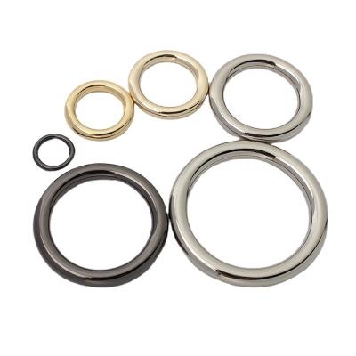 China Use for Bag Handle Nolvo World 6 Sizes Good Quality Round O Welded Ring Plated Bag and Use for Bag Handle Handbag Parts for sale