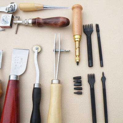 China High Quality Leather Craft Production Of Nolvo Leather Handmade World Awl Button Breaking Tools DIY Set Leather Craft Leather Art Suit Tools for sale