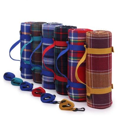 China New Arrival Outdoor Foldable Patterns Picnic Grid Outdoor Blanket With Waterproof Backing for sale