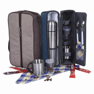 China Wholesale Leisure 2 Person Picnic Small Outdoor Useful Coffee Bag With Cups for sale