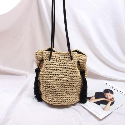 China Fashion Cheap And Fashion Bucket Fancy Style Handmade Natural Crochet Beach Bag For Girls for sale