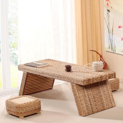 China Promotional Vintage Rattan / Wicker Furniture Set 4 Seats For Outdoor Dining Set for sale