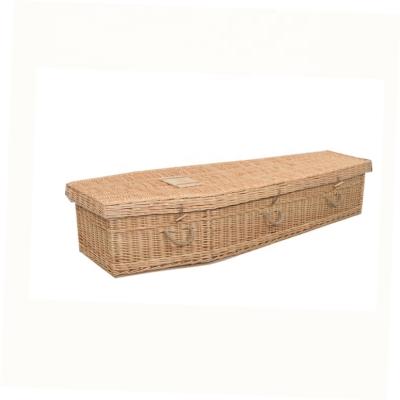 China Wholesale Cheap Classic Good Quality European Style Cheap Wicker Casket Burial From China for sale