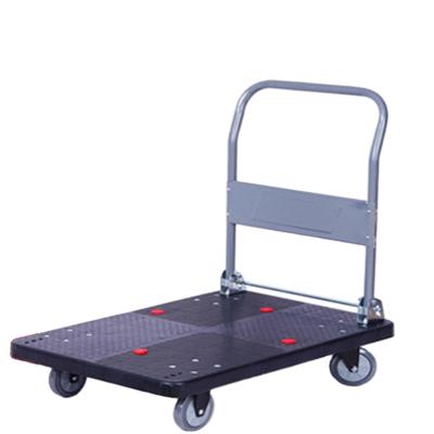 China Hot Sale Tool Wheelbarrow Mute Foldable Stainless Steel Hand Platform Cart Trolley Folding Heavy Duty Industrial Carts for sale