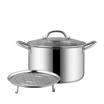 China Sustainable high quality soup household stainless steel cookware soup cooking pot for sale