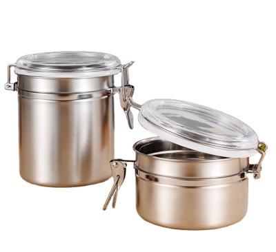 China Sustainable sealed stainless steel cans/coffee cans/food storage tank for sale