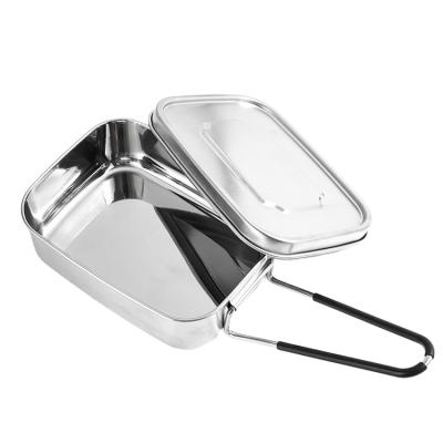 China Promotion Price Travel Army Microwavable Heated Lunch Box Stainless Steel Lunch Box for sale