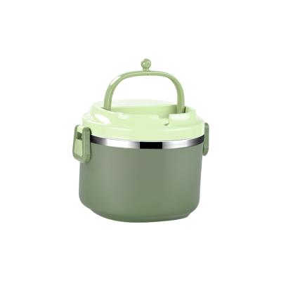 China High Quality Household Microwavable Stainless Steel Round Bento Lunch Box For for sale