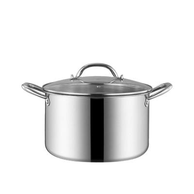 China Sustainable Custom High Quality Cooking Pan Set Stainless Steel Pan Stock Pot for sale