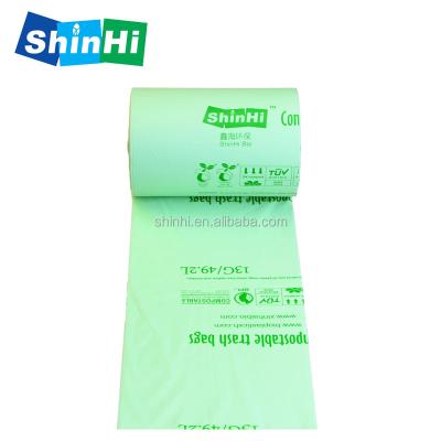 China ECO Cornstarch Nature Material Customization Printing Logo Biodegradable Compostable Garbage Bag for sale