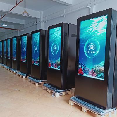 China 43'' Double-Sided Outdoor Lcd Kiosk Poster Panel Digital Signage High Brightness With Cooling System en venta