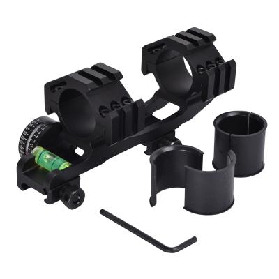 China Aluminum Alloy Double Ring Tactical Rifle Scope Mount with Bubble Level and Angle Indicator and Picatinny Rail for sale