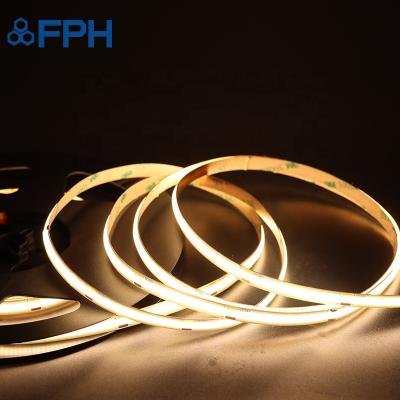 China Low MOQ Desktop CE Rohs 3000k 4000k 6000k COB 24v 12v 480 led per meter cob strip led for sale