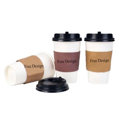 China 7OZ Biodegradable Custom Design Ripple Wall Mug Logo Printed Disposable Paper Coffee Mugs for sale