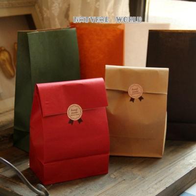 China 2022 New Arrival Designed Wholesale Recyclable Customized High Quality Red Brown Paper Gift Bags Without Handles for sale