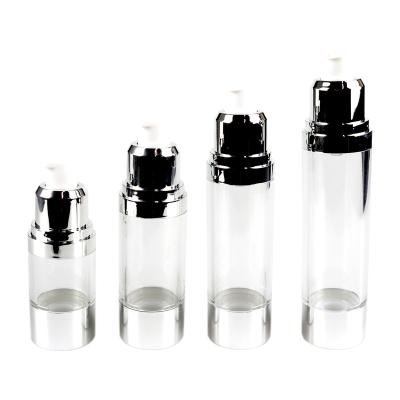 China Fancy 15ml 30ml 50ml Cosmetic Refillable Cream Lotion Airless Bottle Frosted Airless Pump Bottles Packaging With White Spray for sale