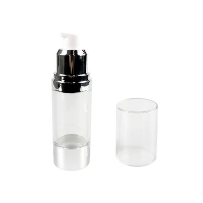 China Factory Spot 15ml 30ml 50ml Cosmetic Alumina Matte Silver Glossy Airless Bottle AS Cosmetics Travel Spray Cream Vacuum Pump And Bottle for sale