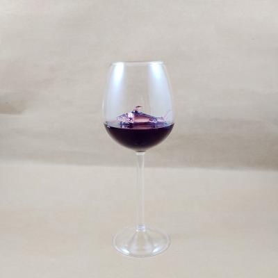 China New release handmade high quality red wine shark cup glass wine cup/pink shark/shark wine glass cup for supermarket distribution for sale