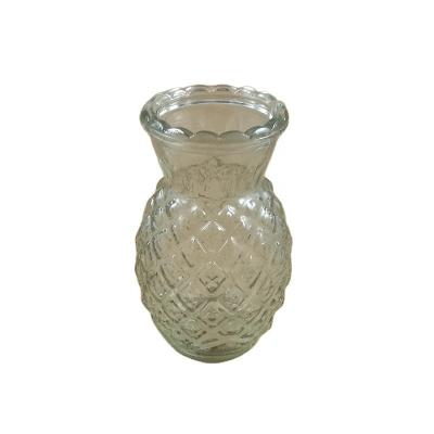 China Factory Made Supply Juice Cup Pineapple Cup Glass Bottle/Pineapple/Cheap Glass Glass Pineapple Cup For Beverage Shop Use for sale