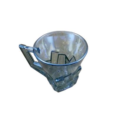 China New Viable Factory Glass Water Coffee Cup/150ml Machine Made Glass Cup/Espresso Mug With Gray Color For Home Kitchen Dining Bar for sale