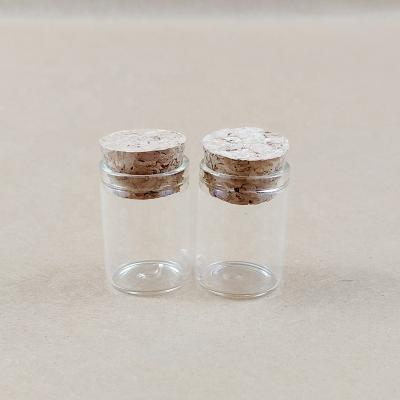 China Factory wholesale high quantity machine made straight tiny glass bottle with cork/glass tube with stopper/clear glass bottle for goods packing for sale