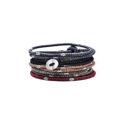 China FASHIONABLE Hot Selling Custom Wax Steel Rope Braided Couples Men's Bracelets for sale