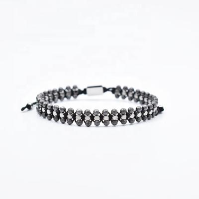 China Wholesale Custom FASHIONABLE 3mm Hematite Stainless Steel Beads Bracelets for sale