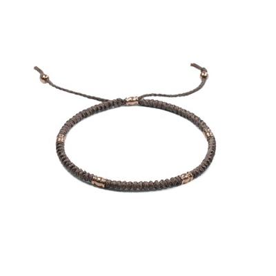 China FASHIONABLE Hot Selling Gold Plated Stainless Steel Braided Beaded Woven Bracelet for sale