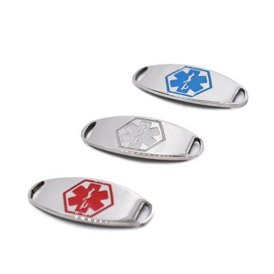 China wholesale 316L stainless steel stamped medical id charm stainless steel emergency logo pendant for sale