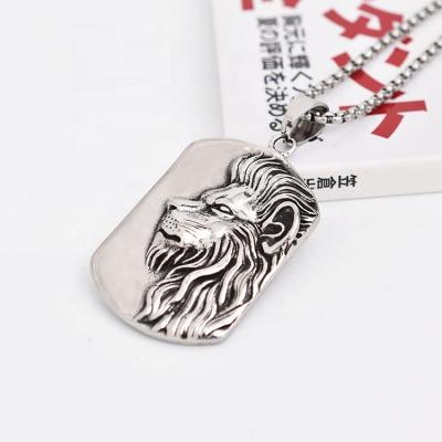 China FASHIONABLE Punk Animal Lion Stainless Pendant Necklaces For Men Biker for sale