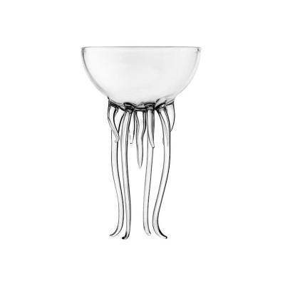 China Morden Luxury INS Prepare In The Ship Jellyfish Martini Cocktail Glass Hand Blown Glass Cheap Mug for sale