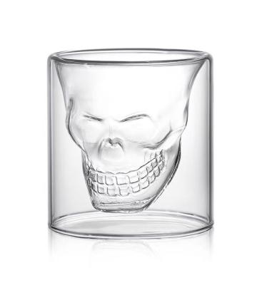 China Cartoon Central Statistics Institute Prepare To Ship Handmade Creative Clear Human Skeleton Shaped Cocktail Drinking Glass for sale