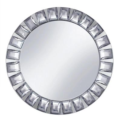 China INS Factory Price Sustainable 13 Inch Diamond Mirrored Glass Charger Plate for sale