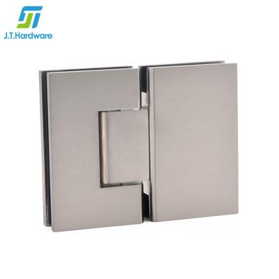 China Glass to 180 Degree Square Corner Glass Self Closing Flange Hinges Door Pivot Glass to Glass Hinge for 8-12mm for sale