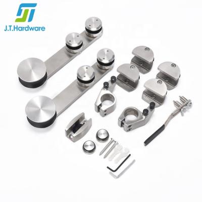 China Modern Frameless Sliding Door Track Fittings Pour Hardware Glass Sliding Door Fittings for sale