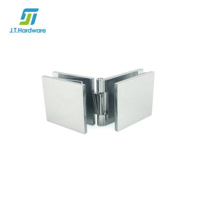 China ADJ180 Glass CR L Glass Shower Panel Two Frameless Glass Enclosure Brass Adjustable Glass To Glass Clamp for sale