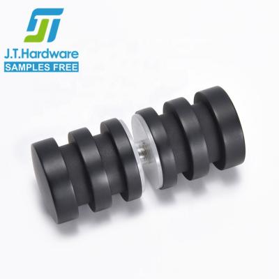 China Factory Direct Sale Stainless Steel Door Handle Glass Knob Black Round Brass Round Shower Room Door Knob for sale